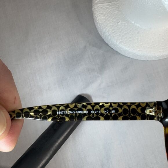 Coach Eyeglasses Frame HC8232-L1010 Women's Dark Tortoise Full Rim 56-17-140 - Picture 6 of 8